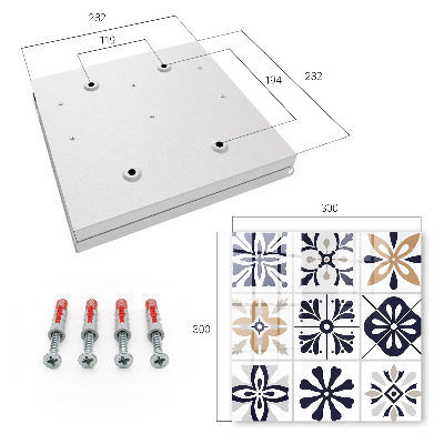 Caja para llaves con diseño de patrones geométricos