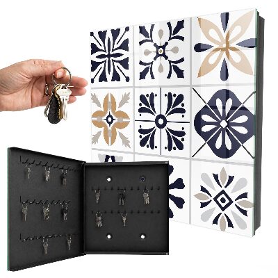 Caja para llaves con diseño de patrones geométricos