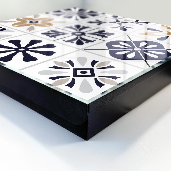 Caja para llaves con diseño de patrones geométricos