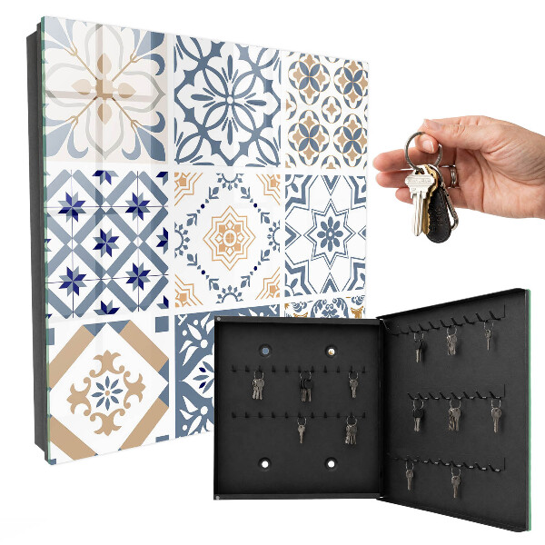 Armario para llaves con diseño de patrones de azulejos