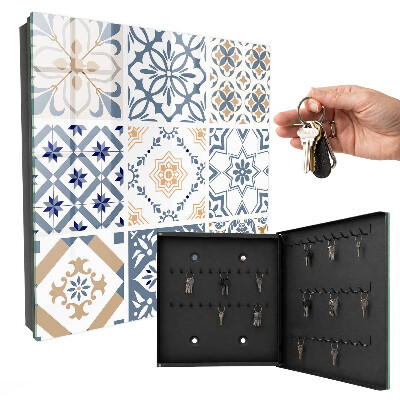 Armario para llaves con diseño de patrones de azulejos