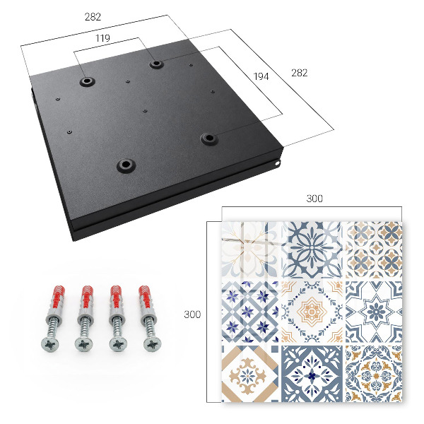 Armario para llaves con diseño de patrones de azulejos