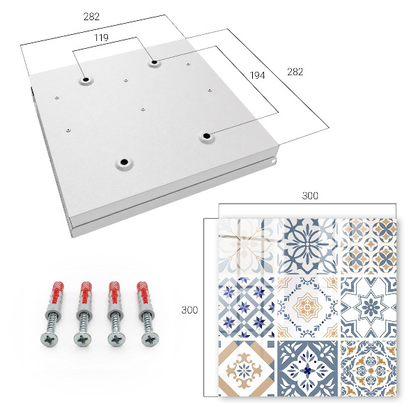 Armario para llaves con diseño de patrones de azulejos