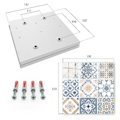 Armario para llaves con diseño de patrones de azulejos