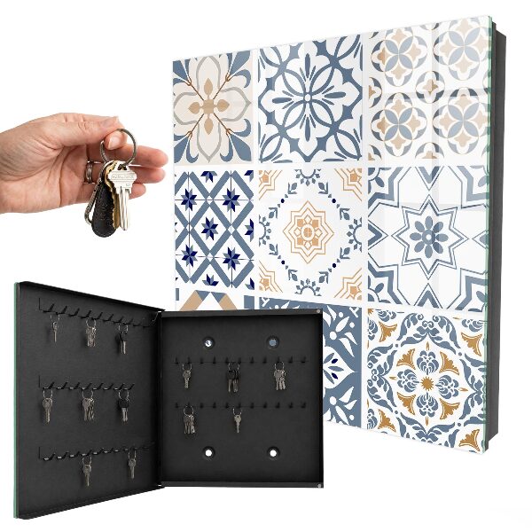 Armario para llaves con diseño de patrones de azulejos