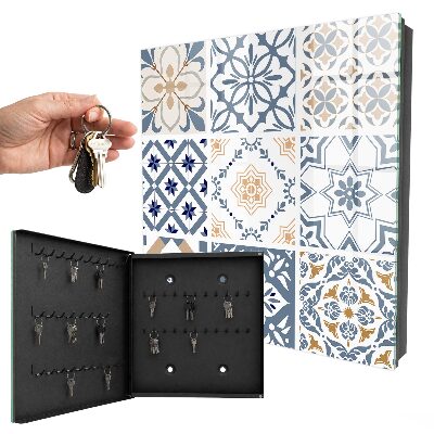 Armario para llaves con diseño de patrones de azulejos