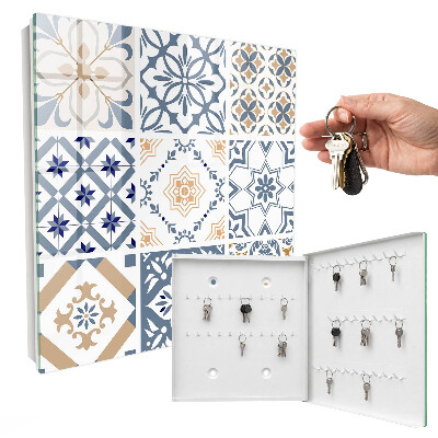 Armario para llaves con diseño de patrones de azulejos