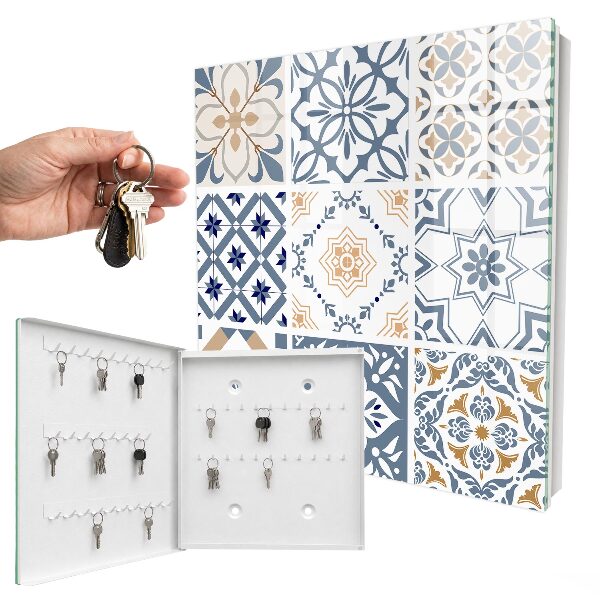 Armario para llaves con diseño de patrones de azulejos