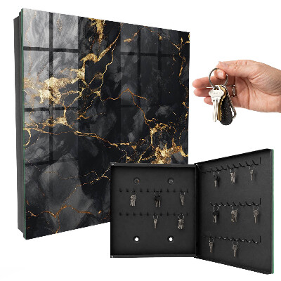 Caja para llaves de mármol negro