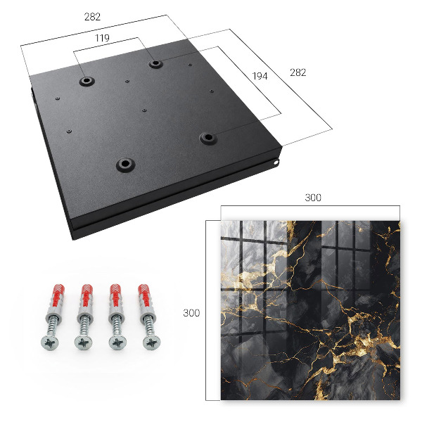 Caja para llaves de mármol negro