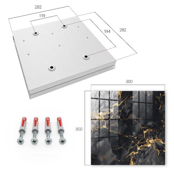 Caja para llaves de mármol negro