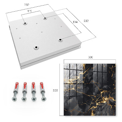 Caja para llaves de mármol negro