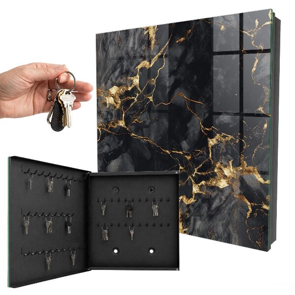 Caja para llaves de mármol negro