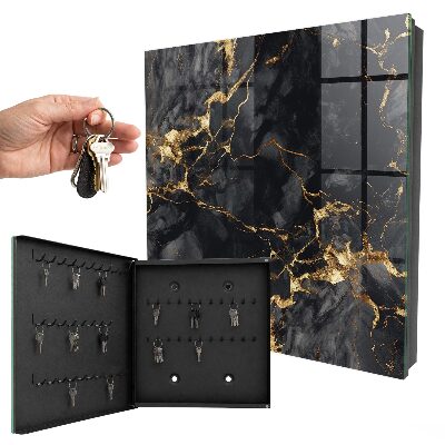 Caja para llaves de mármol negro
