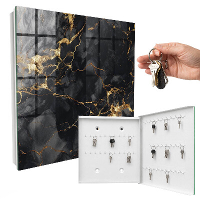 Caja para llaves de mármol negro