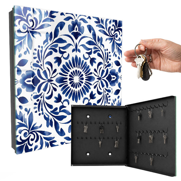Caja para llaves con diseño de adorno floral