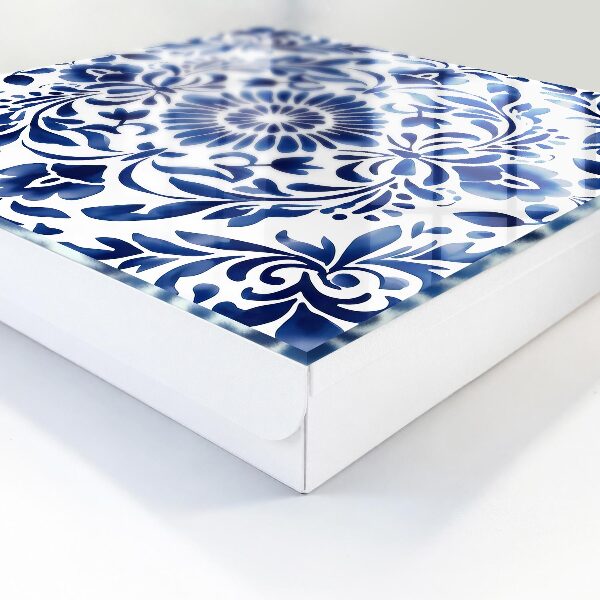 Caja para llaves con diseño de adorno floral