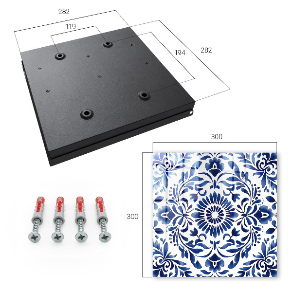 Caja para llaves con diseño de adorno floral
