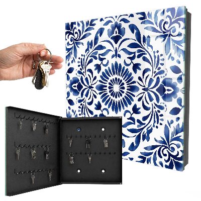 Caja para llaves con diseño de adorno floral