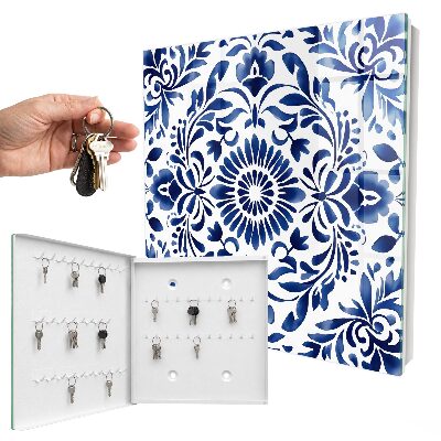 Caja para llaves con diseño de adorno floral