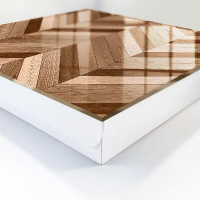 Armario para llaves con diseño de hueso de pescado de madera