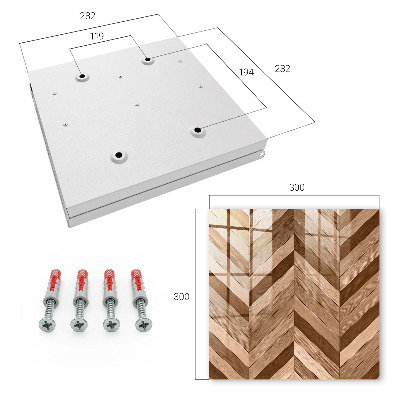Armario para llaves con diseño de hueso de pescado de madera
