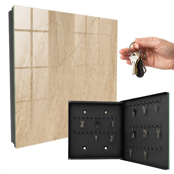 Caja para llaves de mármol beige