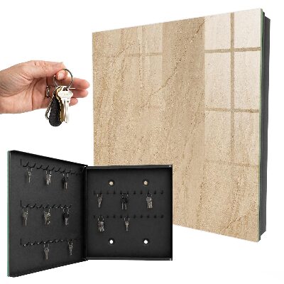 Caja para llaves de mármol beige