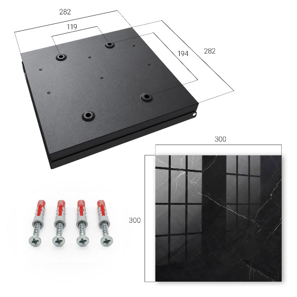 Caja para llaves de mármol negro