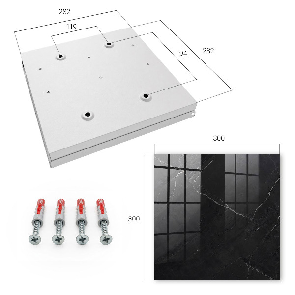 Caja para llaves de mármol negro