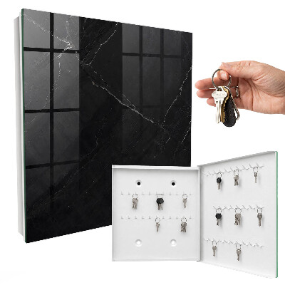 Caja para llaves de mármol negro