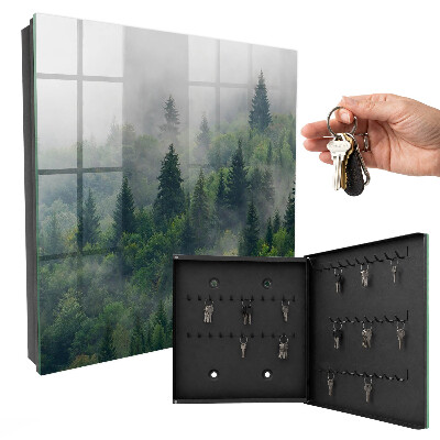 Caja para llaves diseño de bosque brumoso