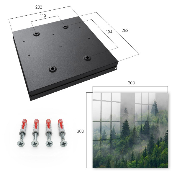 Caja para llaves diseño de bosque brumoso