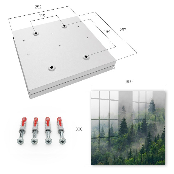 Caja para llaves diseño de bosque brumoso