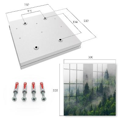Caja para llaves diseño de bosque brumoso