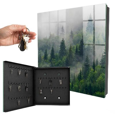 Caja para llaves diseño de bosque brumoso