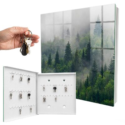 Caja para llaves diseño de bosque brumoso