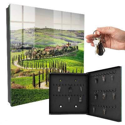 Armario para llaves diseño de paisaje toscano