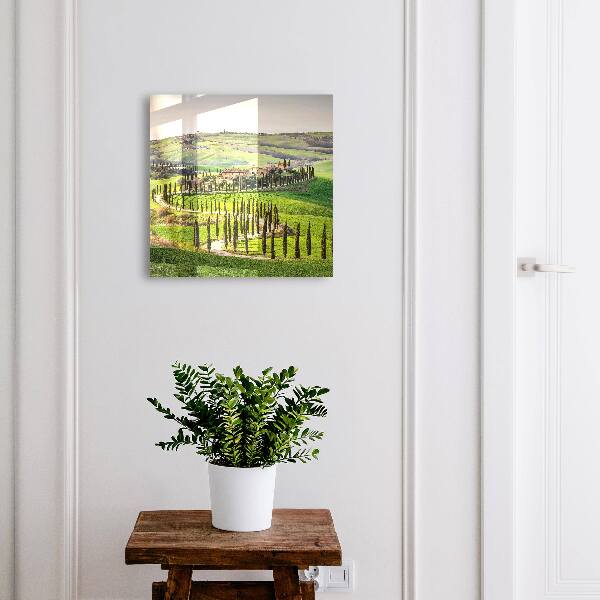 Armario para llaves diseño de paisaje toscano
