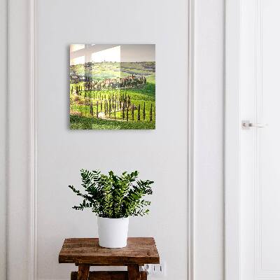 Armario para llaves diseño de paisaje toscano