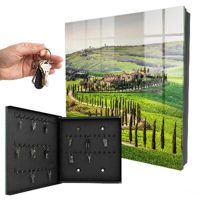 Armario para llaves diseño de paisaje toscano