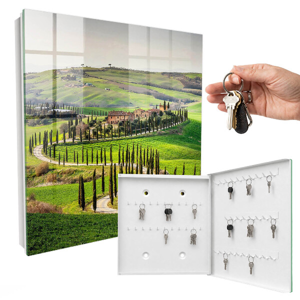 Armario para llaves diseño de paisaje toscano