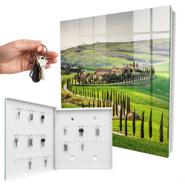 Armario para llaves diseño de paisaje toscano