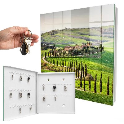 Armario para llaves diseño de paisaje toscano