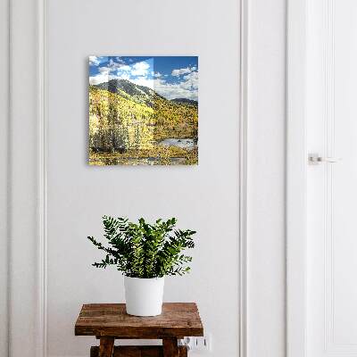 Caja para llaves diseño de paisaje otoñal