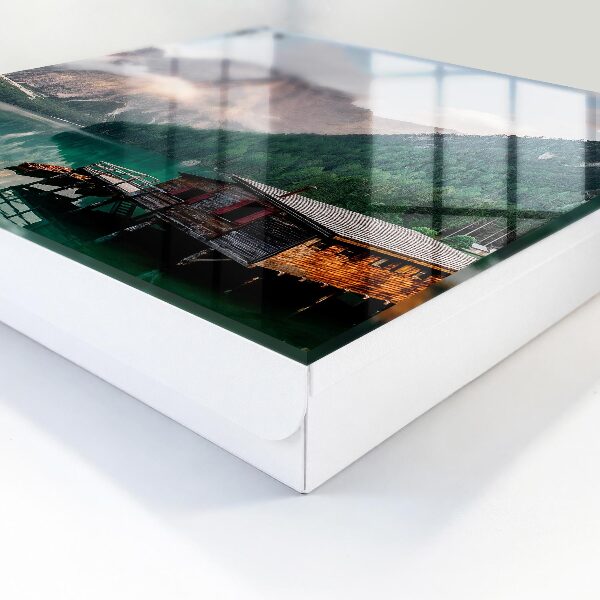 Caja para llaves con diseño de montañas