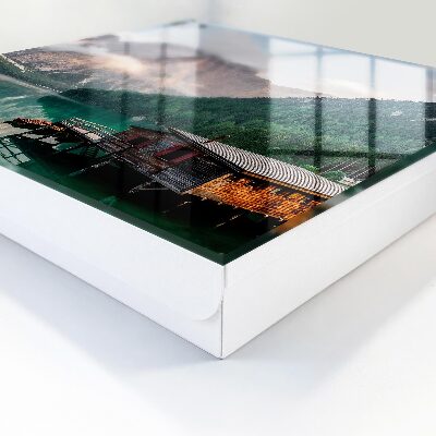 Caja para llaves con diseño de montañas