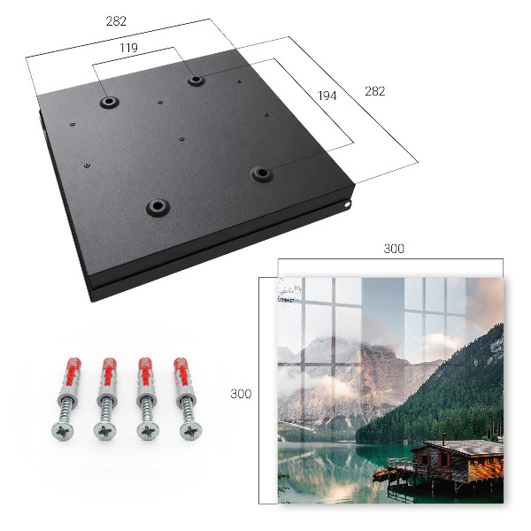 Caja para llaves con diseño de montañas