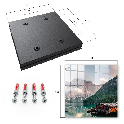 Caja para llaves con diseño de montañas