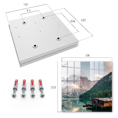 Caja para llaves con diseño de montañas